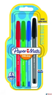 Paper Mate Długopis ze skuwką INKJOY 100 CAP M mix 4 kolory Classic PAPER MATE 1956718 1956718 - Długopisy - miniaturka - grafika 5