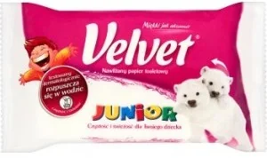 Velvet NAWILŻANY PAPIER TOALETOWY MOIST JUNIOR - Chusteczki nawilżane - miniaturka - grafika 2