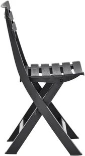 vidaXL Składane krzesła ogrodowe, 2 szt., plastikowe, antracytowe - Fotele i krzesła ogrodowe - miniaturka - grafika 4