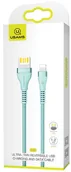 Kable USB - USAMS Kabel pleciony U33 lightning 1,2m 2A Fast Charging niebieski/cyan SJ360USB02 (US-SJ360) - miniaturka - grafika 1