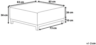 Beliani Otomana ogrodowa szara z białym ROVIGO 212074 - Sofy i kanapy - miniaturka - grafika 9