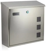 Skrzynki na listy - Richter BK703.G Skrzynka pocztowa ze stali nierdzewnej Cube, srebrny - miniaturka - grafika 1