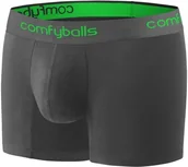 Bielizna sportowa męska - ComfyBalls COMFYBALLS bokserki do biegania LONG PERFORMANCE czarno-zielone - miniaturka - grafika 1