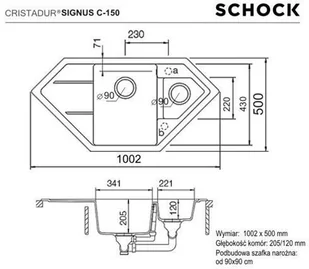 Schock SIGNUS C-150 Silverstone - Zlewozmywaki - miniaturka - grafika 3
