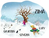 Pomoce naukowe - Zima - 4 pory roku z opisem ZB046 - miniaturka - grafika 1