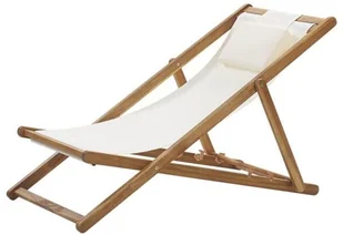 Beliani Leżak ogrodowy beżowy AVELLINO - Leżaki ogrodowe - miniaturka - grafika 8
