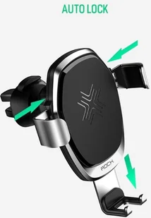 ROCK Gravity QI - Uchwyt samochodowy na kartkę z ładowarką QI - indukcyjną RCK055GRY - Uchwyty samochodowe do telefonów - miniaturka - grafika 5