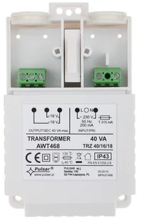 Pulsar Transformator TRZ 40VA/16V/18V AWT468 AWT468 - Zasilacze i transformatory - miniaturka - grafika 5