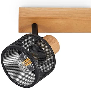 Lindby Evinora reflektor sufitowy z drewna, 3-pkt. - Lampy sufitowe - miniaturka - grafika 5