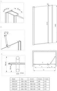 Deante Moon KTM 011P - Ścianki i drzwi prysznicowe - miniaturka - grafika 6