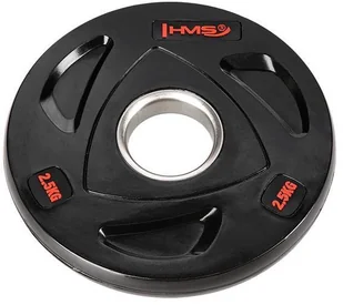 HMS TOX02 CZARNY TALERZ OLIMPIJSKI OGUMOWANY 2.5 KG - Pozostały sprzęt siłowy - miniaturka - grafika 2