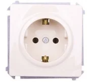 Gniazdka elektryczne - Kontakt Simon Gniazdo ścienne Basic z/u Schuko (moduł) BMGSz1.01/12 beżowy - miniaturka - grafika 1