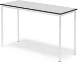 Meble do szkół i przedszkoli - AJ Produkty Stół SONITUS, 1400x600x900 mm, laminat szary, biały - miniaturka - grafika 1