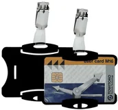 Identyfikatory - Durable Etui na 2 karty z klipem czarne 25 szt. 8218-01 - miniaturka - grafika 1