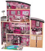 Domki dla lalek - KidKraft OGROMNY DOMEK DLA LALEK BARBIE BŁYSZCZĄCA WILLA 65826 + WYSYLKA GRATIS! 65826 - miniaturka - grafika 1