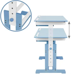 tectake Biurko dla dzieci z kontenerem na kółkach - niebieski 401241 - Biurka dla dzieci - miniaturka - grafika 5