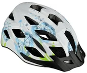 Kaski rowerowe - FISCHER dorośli Urban Flowers kask rowerowy, niebiesko-biało-zielony, S/M 86725 - miniaturka - grafika 1