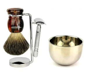Zestaw Do Golenia Pędzel Stojak Maszynka Żyletki - Zestawy kosmetyków męskich - miniaturka - grafika 2