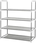 Szafki na buty - Compactor ran6958 stojak na buty, półka na buty z 4 łączniki do półek regałowych, płyt z tworzywa sztucznego, 58,5 x 29 x 70,5 cm, szary RAN6958 - miniaturka - grafika 1