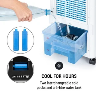 OneConcept OneConcept Freshboxx, klimatyzator 3 w 1, 65W, 360 m/h, 3 prędkości wiatru, biały ACO14-freshboxx-WH - Klimatory OneConcept OneConcept Freshboxx, klimatyzator 3 w 1, 65W, 360 m/h, 3 prędkości wiatru, biały ACO14-freshboxx-WH - Klimatory - miniaturka - grafika 4