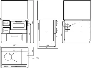 MBS Ekoprojekt 888 88870276 Kuchnia angielka 9,5kW - Kuchnie węglowe - miniaturka - grafika 2