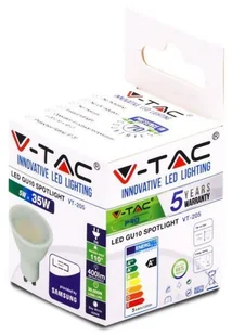 V-TAC Żarówka LED SAMSUNG CHIP 5W GU10 110st VT-205 6400K 400lm - Żarówki LED - miniaturka - grafika 3