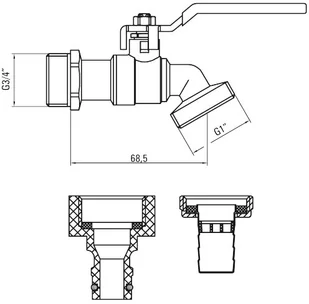 Deante VFA152L przyłącze ogrodowe - Inne akcesoria do nawadniania - miniaturka - grafika 4