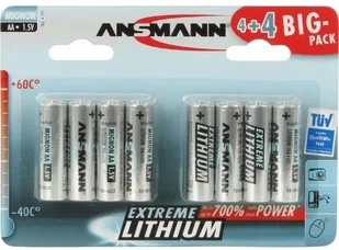 Ansmann 4+4 Extreme Lithium AA Mignon LR 6 Big Pack 1512-0012 - Ładowarki i akumulatory - miniaturka - grafika 2