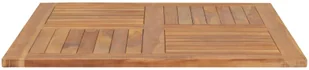 vidaXL Blat stołu, lite drewno tekowe, kwadratowy, 90x90x2,5 cm vidaXL - Blaty meblowe i parapety okienne - miniaturka - grafika 4