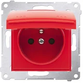 Klawisze i ramki - Kontakt Simon KONTAKT_SIMON Plakietka gniazda bryzgoszczelnego IP44 SIMON 54 Czerwony DGZ1BUZP/22 - miniaturka - grafika 1