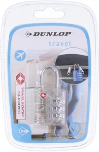 Dunlop Kłódka na szyfr do bagażu walizki z systemem TSA Dunlop 3,3x6,5x1,3 E-10279-BLK - Akcesoria turystyczne - miniaturka - grafika 2