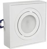 Oprawy, klosze i abażury - Maclean Punktowa oprawa sufitowa dla źródeł światła MR16/GU10 kolor biały 94x94x32mm kwadratowa alu MCE464 W CEN-73226 - miniaturka - grafika 1