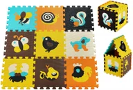 Maty piankowe - Moby System Mata edukacyjna piankowe puzzle 90 x 90 x 1cm - pianka EVA - wzór: zwierzątka FLOOR MAT ANIMALS - miniaturka - grafika 1