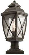 Lampy ogrodowe - Kichler Ogrodowa LAMPA stojąca TANGIER KL/TANGIER3/M Elstead zewnętrzna OPRAWA latarenka retro outdoor IP44 brąz przezroczysta KL/TANGIER3/M - miniaturka - grafika 1