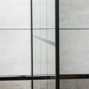 Kerra Ścianka prysznicowa WALK IN 90x200 cm / 8 mm, szprosy czarny mat Techno 90 - Ścianki i drzwi prysznicowe - miniaturka - grafika 5