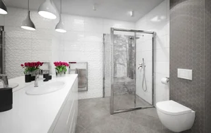 Deante Cynia 160x195 profil chrom szkło transparentne KTC 016P - Ścianki i drzwi prysznicowe - miniaturka - grafika 7