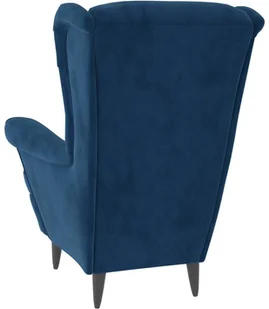 vidaXL Lumarko Fotel niebieski, aksamitny 324058 - Fotele - miniaturka - grafika 5