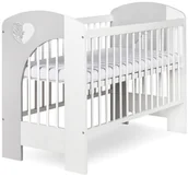 Łóżeczka i kojce - Klupś Nel, Łóżeczko, Serce, Biały /Popiel - miniaturka - grafika 1