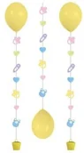 Baby shower i roczek - Amscan Girlanda do balonów "Baby Shower" mix 100 cm 3 szt 9902239 - miniaturka - grafika 1