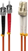 Kable światłowodowe - LINDY 46490 Kabel optyczny światłowód) LC ST OM2 pomarańczowy 1m LY-46490 - miniaturka - grafika 1