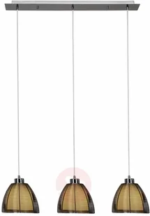 Brilliant Oświetlenie Relax Lampa Wisząca Chrom, Brązowy, 3-punktowe 61176/53 - Lampy sufitowe - miniaturka - grafika 2