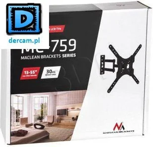 Maclean UCHWYT DO TELEWIZORA LUB MONITORA 13-55 30KG MC-759 CZARNY VESA 400X400 - Inne akcesoria audio-wideo - miniaturka - grafika 5