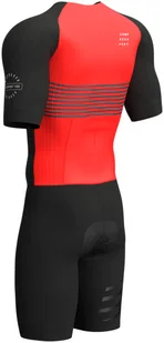 CompresSport Strój triathlonowy męski AERO SS TRISUIT czarno-czerwony - Bielizna sportowa męska - miniaturka - grafika 6
