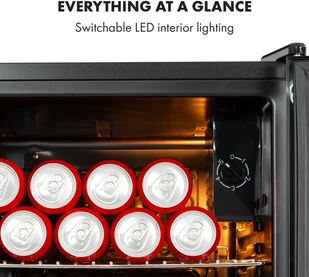 Klarstein Beersafe XXL Onyx, lodówka, A+, LED, 3 ruszt metalowe, szklane drzwi, onyks HEA-Beersafe-XXL-OX - Szafy i witryny chłodnicze - miniaturka - grafika 6