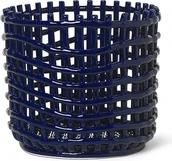 Pudła i pojemniki do przechowywania - Ferm Living Kosz do przechowywania Ferm Living 21 cm niebieski ceramiczny 110070401 - miniaturka - grafika 1