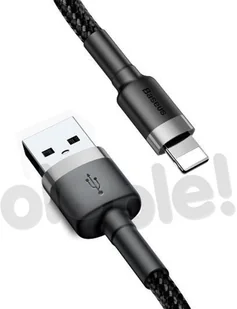 Baseus Cafule Kabel USB Lightning do iPhone iPad iPod 2A 3m Czarny CALKLF-RG1 - Adaptery i przejściówki - miniaturka - grafika 12