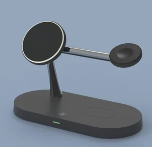 TECH-PROTECT Magnetyczna ładowarka bezprzewodowa TECH-PROTECT 3IN1 MAGNETIC MAGSAFE WIRELESS CHARGER czarna 18764 - Ładowarki do telefonów - miniaturka - grafika 3