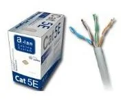 Kable miedziane - A-LAN UTP drut 4x2 kat 5e 305m PVC (KIU5PVC305) - miniaturka - grafika 1