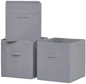 Pudła i pojemniki do przechowywania - Pudełko 31 x 34 x 33 cm szare 3 szt. 5057741318845 - miniaturka - grafika 1