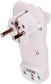 Kostki, złączki, wtyczki - Düwi Düwi Wtyczka kątowa płaska 2P+Z 16 A biała - miniaturka - grafika 1